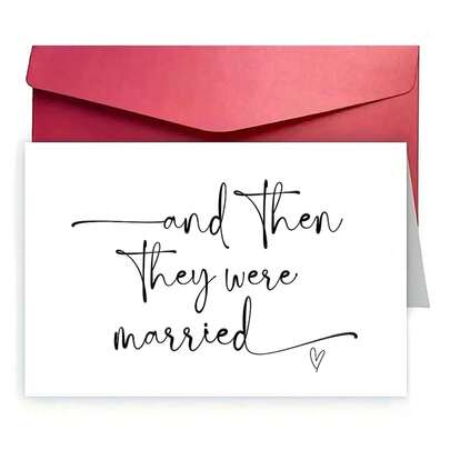 1 pieza Tarjeta de felicitación de boda elegante, tarjeta de felicitación de boda de papel de alta calidad perfecta para el sitio nupcial, tarjeta de regalo perfecta para los recién casados. Tarjeta de felicitación de boda, tarjeta de felicitaciones