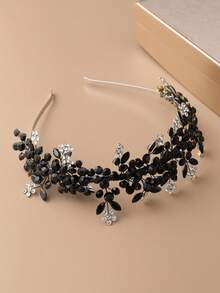 1 chiếc băng đô cài tóc đính pha lê cho cô dâu, phụ kiện tóc hoàng gia thủ công dành cho tiệc cưới. - Nhiều màu - Xem 10