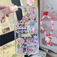 SANRIO Full Screen  Friends Shining Phone Case For 11 12 13 14 15 16 17 Pro Max Plus Y2K Girl Cover - A - View 11