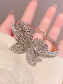 1件时尚奢华星空花朵设计优雅珠宝，送给女朋友的奢华礼物，宴会佳品 - 花朵型 - 查看 4