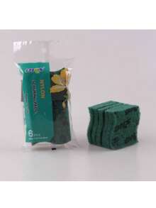 OKS 6片装尼龙强力百洁布 - 强力厨房清洁海绵，适用于碗碟和锅具 - / - 查看 2