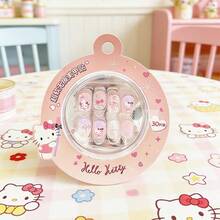 Miniso 三丽鸥系列 酷洛米 美乐蒂 Hello Kitty 超柔软精致美甲贴纸 每包30张 少女气息美甲 节日礼物 送给朋友 柔韧硅胶材质 (1件装) - 彩色 - 查看 13