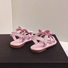 Infant/Toddler Girls' Fashionable & Comfortable Bow Decor Baby Sandals, Suitable For Outdoor Wear In Summer - Pink - View 5
