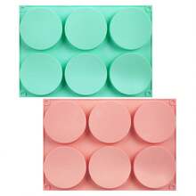 1pc 4-Inch Non-Stick Round Silicone Muffin Baking Mold, Suitable For Making Mini Cakes, Muffins, Desserts, Burgers, Sandwiches And More - Multicolor - View 11
