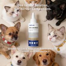 PC Petclear Meibern 寵物耳滴劑 | 犬貓通用耳道清潔與護理液,溫和溶解耳垢與分泌物,雙效日常清潔與耳部問題護理,寵物居家護理實用工具,專為寵物耳部健康設計 - 彩色 - 查看 11