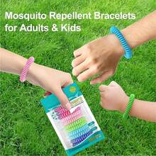 Colorful Insect Repellent Bracelet Set, Plant-Based Scented Wrist Bands For Adults, Travel Essentials Anti-Mosquito Spiral Bands, Waterproof Outdoor Protection For Fishing & Gardening, High Elasticity Fashionable Pest Control Bands - 查看 2