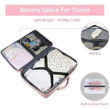 Travel Backpack For Women, Carry On Backpack With Water Bottle Pocket & Shoe Pouch, TSA 15.6inch Laptop Mochila Flight Approved, Nurse Bag Casual Daypack For Weekender Business Hiking, Pink - Large-amourpink - View 4