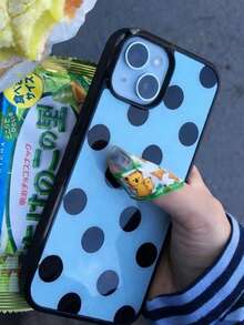 Ốp lưng điện thoại chấm bi dễ thương, thời trang, mềm mại, tương thích với Apple 17 Air 16 15 14 13 12 11 Pro Max 16 15 14 Plus, ốp lưng chống sốc tối giản, sáng tạo. - Những chấm đen trên nền xanh - Xem 4