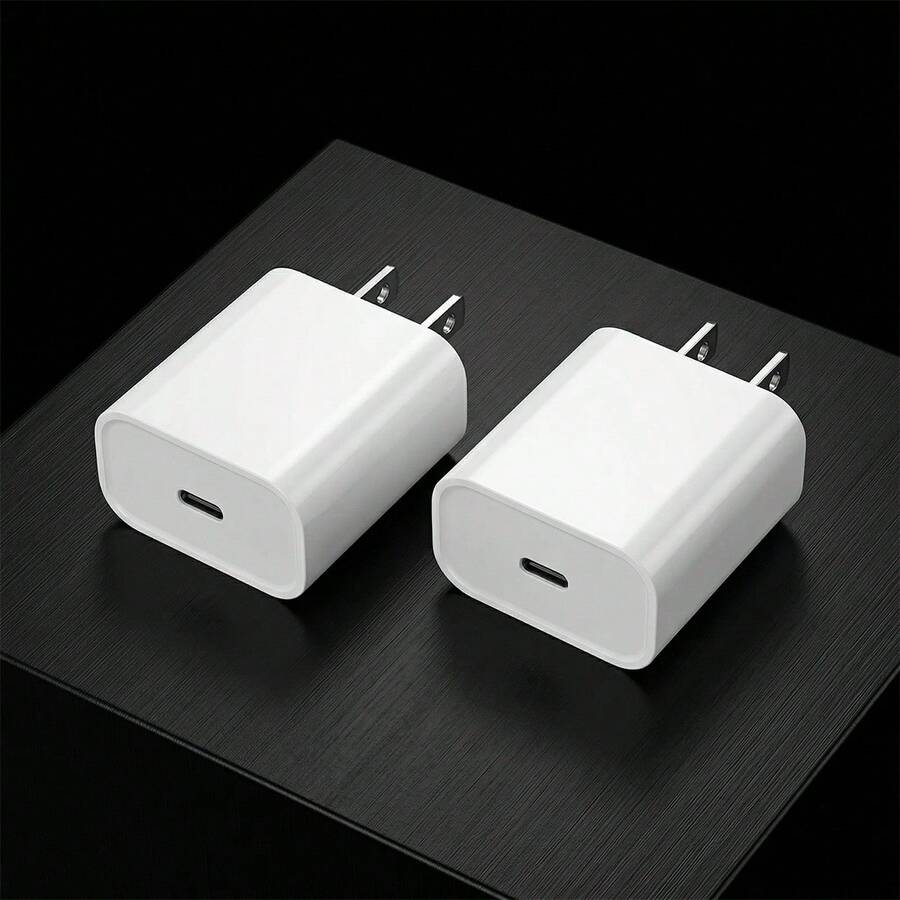 1-3 piezas Cargador de pared USB C de carga rápida de 20W, adaptador Tipo-C duradero compatible con iPhone - Tipo de Enchufe A USA (110-127V) - Ver 1