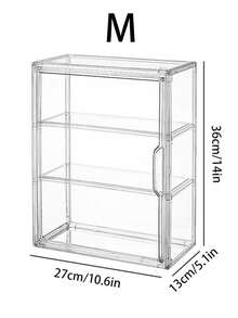 1 pieza Caja de exhibición transparente, Caja de almacenamiento de acrílico, Organizador de maquillaje, Estante de montaje en pared - 1PC - Ver 11