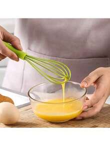 1pc Colorful Mini Silicone Whisk, Manual Cream & Egg Mixer, Home Kitchen Baking Tool - Upgraded Version In Multiple Colors - View 3