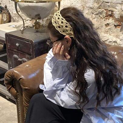 Sombrero de paja tejido y calado de estilo coreano Ins, con diseño de borde ancho, que domina el cabello rebelde y adelgaza el rostro, ligero y transpirable, bohemio y versátil para vacaciones