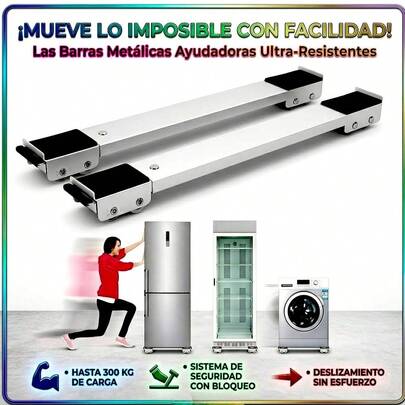 Soporte De Muebles Con Llantas Para El Traslado O Movimiento Del Mueble , Base Ajustable Para Electrodomésticos  Muy Resistente Diseñado Para Soportar Pesos Extremos ,Soporte Para Lavadora , Refrigerador , Sofá , Electrodomésticos Pesados , Base De 6 Llantas  Con Freno