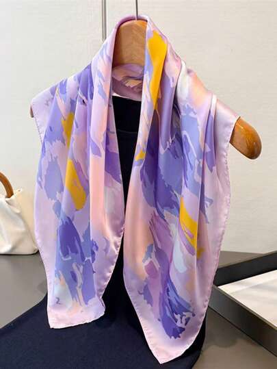 1 Pañuelo, Pañuelo de cuello de unicolor, Chal pequeño/Pañuelo de cabeza para mujer, Pañuelo cuadrado para la cabeza de 70x70cm