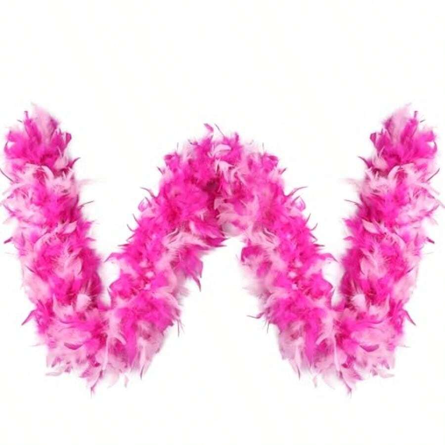 Feather Boas-35g/45g Turkey Chandelle Feather Boa - Pink Fusica - View 1