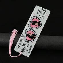 Vampire And Werewolf Movie Inspiration Gift Twilight Themed Acrylic Tassel Bookmark, Ticket Stub And Oil Painting Design, Vampire Fan Gift Movie Fan Gift (Werewolf Bookmark). - Color - View 3