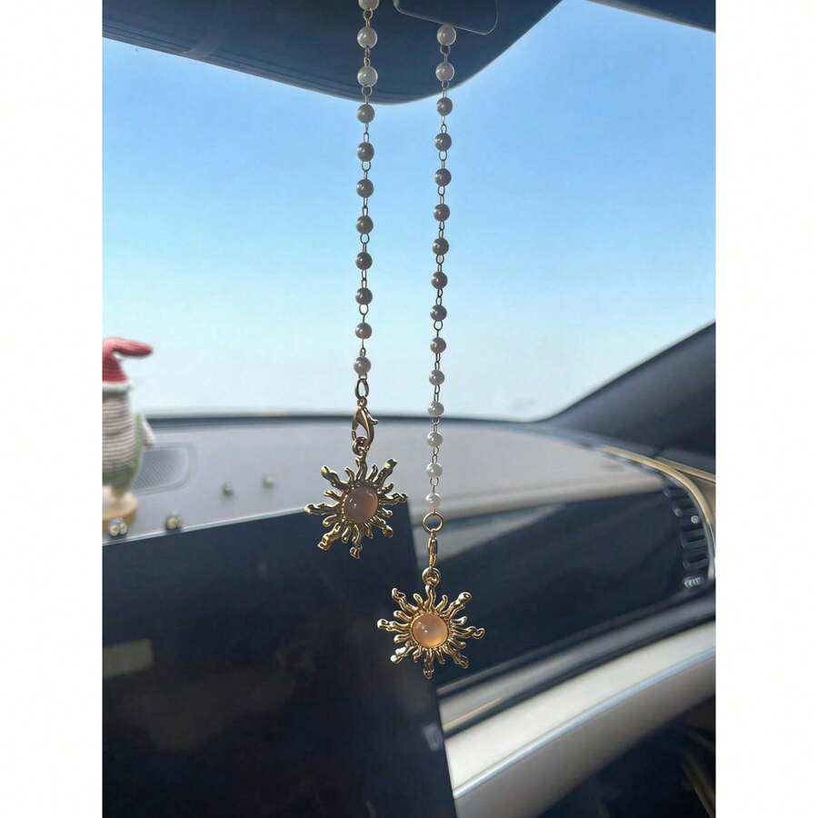 Sun Car Interior Pendant Beautiful Sun Car Rearview Mirror Hanging Decoration Car Interior Pendant - Sun - View 1