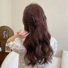 1个时尚优雅的魔术发梳，可调节弹性双梳发夹，适合头发浓密、卷曲、稀疏的女性 - 彩色 - 查看 3