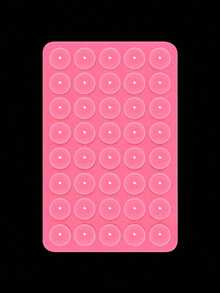 硅胶吸盘手机支架，40个独立吸盘，无需粘合剂，可重复使用，双面支架，适用于化妆、健身、淋浴、车载和厨房等场合。 - 彩色 - 查看 7