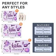 Purple Kitchen And Dining Set With Anti-Slip Doormat The First Line Of Home Aesthetics | Slip-Resistant And Easy-To-Clean, Redefining Floor Design.Ideal For Kitchens, Entryways, Bathrooms, Balconies, And More. - Multicolor - View 2