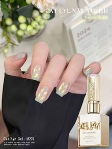 XEIJAYI 1瓶15毫升通用猫眼美甲凝胶，半永久美甲可卸UV/LED美甲沙龙DIY凝胶 - 青檸色 - 查看 6