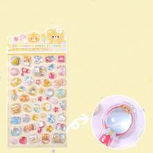 3D发光浮雕宝石水晶贴纸，可爱女孩卡通手机贴纸，儿童玩具 - 彩色 - 查看 7
