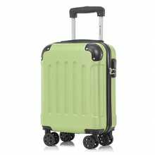 YONSLY 16 Inch Suitcase With Detachable Wheels 360° Combination Lock Double Zipper Soft Rubber Handle Trolley Travel Suitcase For Vacation - 果綠 - 查看 10