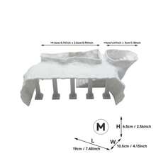 White Roman Column Palace Shaped Aquarium Decor Cave - A - View 11