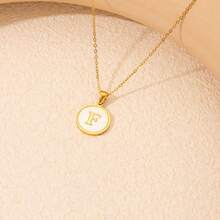 26 Mặt Dây Chuyền Chữ Vàng (Có Thể Tùy Chỉnh), Trang Sức Chữ Cái Bằng Thép Không Gỉ, Phù Hợp Cho Nữ, Lựa Chọn Quà Tặng Cá Nhân Hóa, Đeo Hàng Ngày - vòng cổ chữ cái - Xem 24