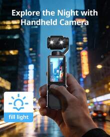 W & O Vlogging Camera With Flash Light 180° Rotating Lens Pocket Handheld POV Camera 7H Battery One-Button Recording For Travel Daily Life Black - 查看 5