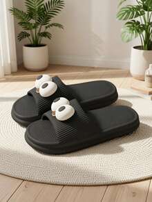 Dép xăng đan đế bằng dễ thương cho nữ - Thiết kế hở mũi, phù hợp cho ở nhà, đi nghỉ mát, du lịch, đi biển, dép xăng đan mùa hè mát mẻ, họa tiết sọc, mắt to dễ thương, đế mềm, kiểu dáng đôi, dép đi trong nhà tắm, dép thời trang thịnh hành, kiểu dáng phổ biến trên mạng, nhẹ và bền. - Mắt to - trắng - Xem 11
