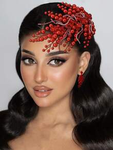 Elegant Faux Pearl Bridal Head Piece Shiny Women's Headwear Suitable For Wedding Party - Multicolor - View 7