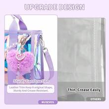 Small Clear Bag For Stadium & Concert, Iridescent Bag With Crossbody Strap, Water-Resistant Clear Beach Purse - 虹彩-0 - 查看 3