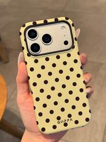 GIIPPA 1 chiếc ốp lưng điện thoại 17 Pro Max màu kem nền với họa tiết chấm bi đen, tương thích với iPhone 16 Pro Max, 15 Pro Max, 14 Pro Max, ốp lưng thời trang Hàn Quốc sành điệu, phù hợp với 11/12/13/14/15/16 Pro Max Plus, 17 Air, thiết kế vui nhộn và dễ thương, món quà lý tưởng cho bạn gái vào dịp Giáng sinh, Lễ tình nhân, Lễ Phục sinh, mùa cưới hoặc sinh nhật. - màu vàng kem - Xem 3
