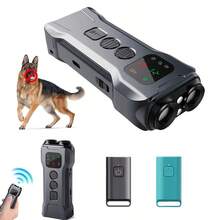 Upgraded Dual-Probe Mini Dog Repeller, Ultrasonic Dog Repeller And Bark Stopper, Intelligent Automatic Sensing Technology, Indoor/Outdoor Pet Protection Equipment, Dog Training Equipment, Friendly To Both Humans And Pets. - Dual-head Gray (LED) - View 2