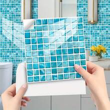 10片装铝塑复合马赛克墙贴 - 防水、耐热、自粘瓷砖，适用于浴室、厨房、客厅 - 馬賽克 - 查看 2