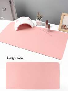 FULL BEAUTY Thảm lót bàn làm móng gấp gọn màu hồng, chống trượt, bằng da PU, dùng trong studio, có đệm kê tay, chống thấm nước, dễ lau chùi, chống trầy xước và bám bẩn. - Nhiều màu - Xem 5