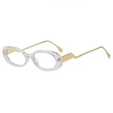 1 chiếc kính mắt nữ gọng tròn tối giản, đa năng, nhẹ. - Trong sáng - Xem 2