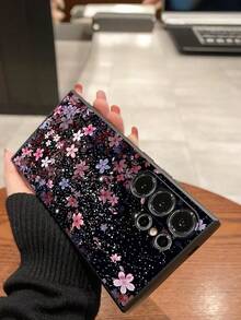 1个浪漫落花图案防摔防滑黑色手机壳，兼容三星Galaxy A04e/A05s/A13/A14/A15/A34/A35/A50/A52/A53/A54/S21/S22/S23/S24/S25/S25Ultra - 黑色 - 查看 7