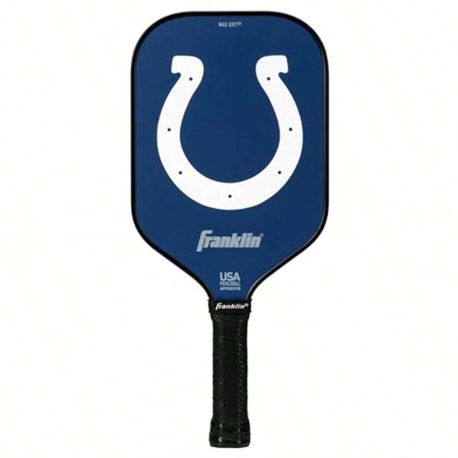 Franklin Sports NFL Pro Pickleball Paddle 13MM Signature Series Pro Pickleball Paddle con Superficie MaxGrit Equipo Oficial de la NFL Aprobado por la USAP Calidad Premium Auténticos - Colts de Indianápolis 1 - Ver 1