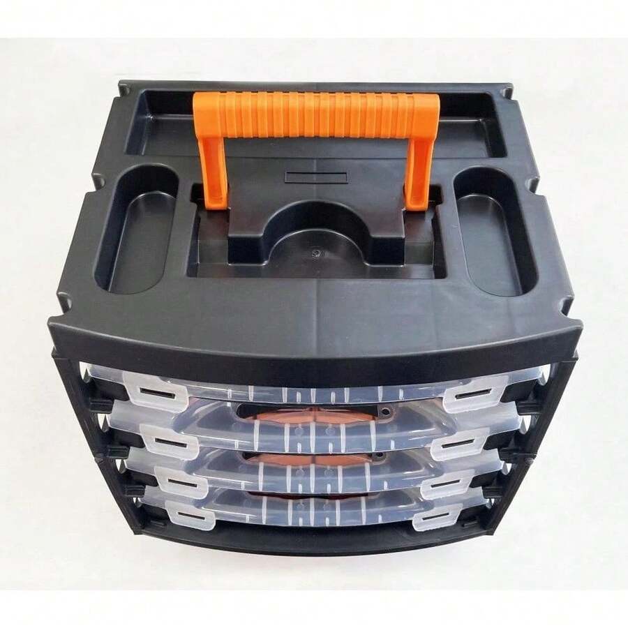 Organiser Set 4 Tray Poly With Removable Inner Compartments - Toolzone KDPTB098 - B - View 1