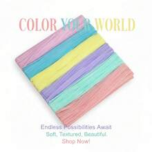 300/600/620 Pcs Pipe Cleaners, Colorful Fuzzy Chenille Stems, 6 Colors Pipe Cleaners Bulk, Pipe Cleaners Craft, Chenille Stems For DIY Flower Making Kit, DIY Craft Supplies For Projects - Multicolor - View 3
