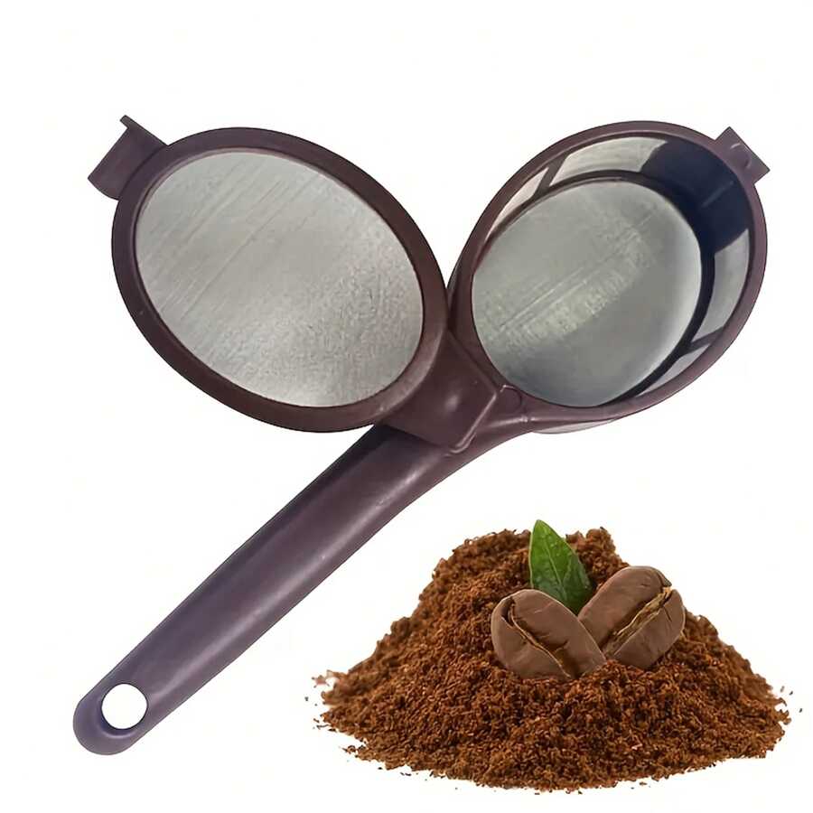 Portable Coffee Filter Spoon | High-Performance Capsule And Powder Filter, Suitable For Coffee Makers And Baking Enthusiasts, Plastic Material, Coffee Filter Spoon, Powder Filter Net Tool