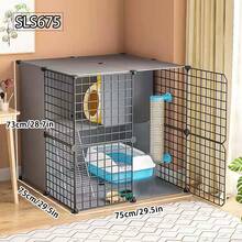 Modular Cat Cage, Cat Game Fence, Cat House, Suitable For Kittens And Adult Cats, Indoor Home Use - Multicolor - View 3