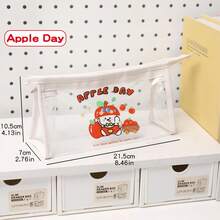 Hộp đựng bút hình quả táo trong suốt, túi đựng văn phòng phẩm chống thấm nước dung tích lớn dễ thương, túi đựng đồ dùng học tập cho học sinh, túi đựng bút hình hoạt hình. - hộp đựng bút Apple Pencil - Xem 16