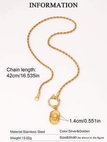 1pc Stainless Steel Western Cowboy Hat Pendant Necklace For Women Fashion 18K Gold Plated Clavicle Necklaces Jewelry ﻿ - Necklace - View 5
