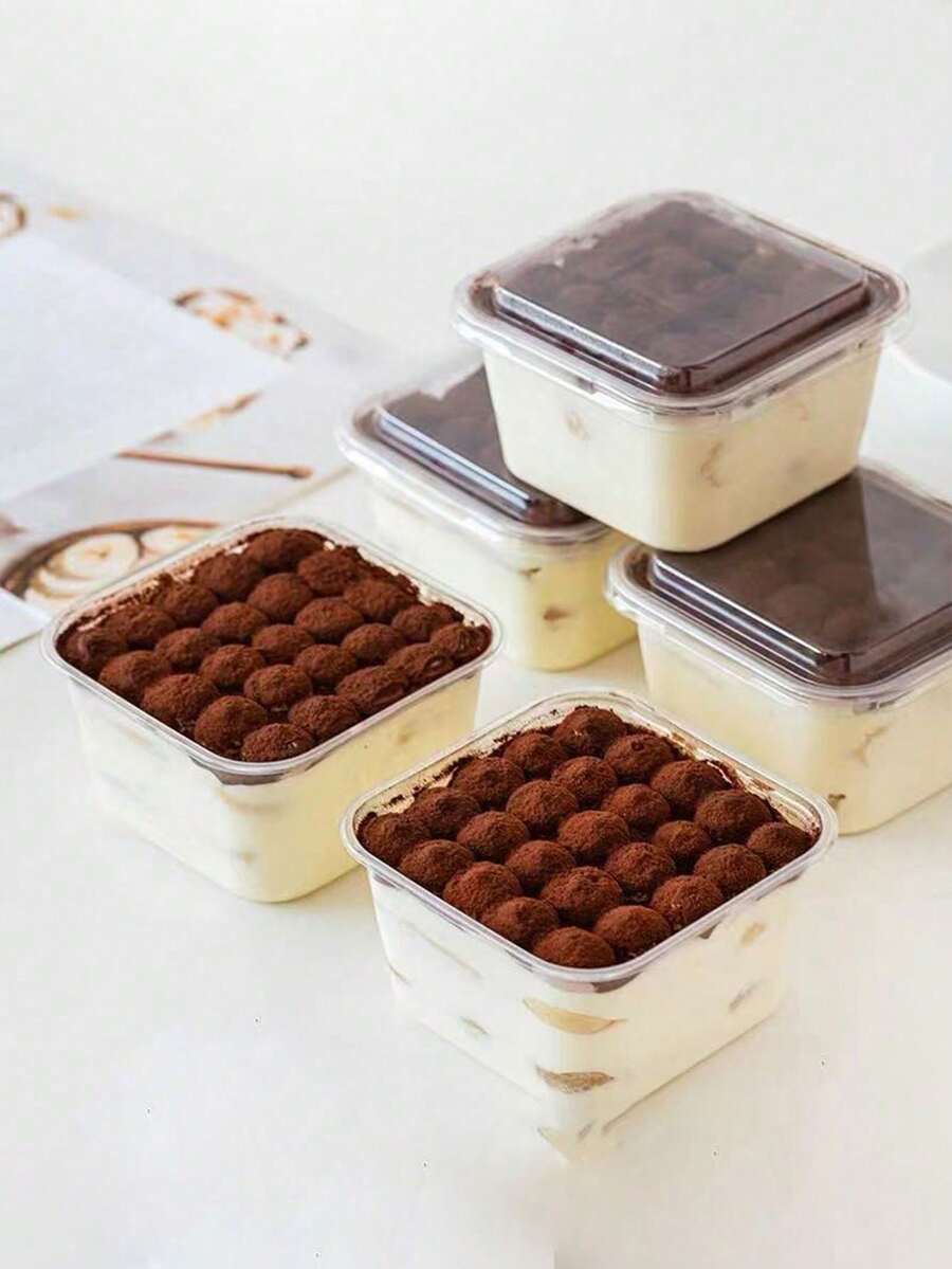 Hộp gỗ đựng bánh mousse nhiều tầng, hộp đựng trái cây trộn, hộp đựng sữa chua, hộp đựng sữa đậu nành (10-20 chiếc). - trắng - Xem 1