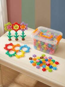 60/100/200 pezzi Puzzle a incastro con blocchi da costruzione a forma di fiori di pruno e fiocchi di neve 3D - Giocattoli di assemblaggio in plastica educativi per Pasqua, Natale e regali, giocattoli per bambini, puzzle, giocattoli per bambini, giocattoli per bambini, blocchi da costruzione, giocattoli per bambini, giocattoli per bambini, giocattoli - multicolore - Visualizzare 3