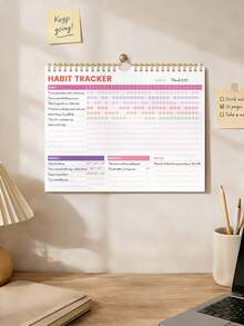 极简习惯追踪计划本，12页周计划和月计划表，适用于自我管理和目标设定，简单高效的效率日志，适用于学校、办公室、成人礼物、教师礼物、母亲节礼物、房间装饰 - A4 - 查看 8