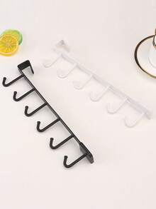 1 cái giá treo đồ dùng nhà bếp bằng nhựa, móc treo dụng cụ, giá treo khăn, giá đựng đồ 6 móc. - Xem 7